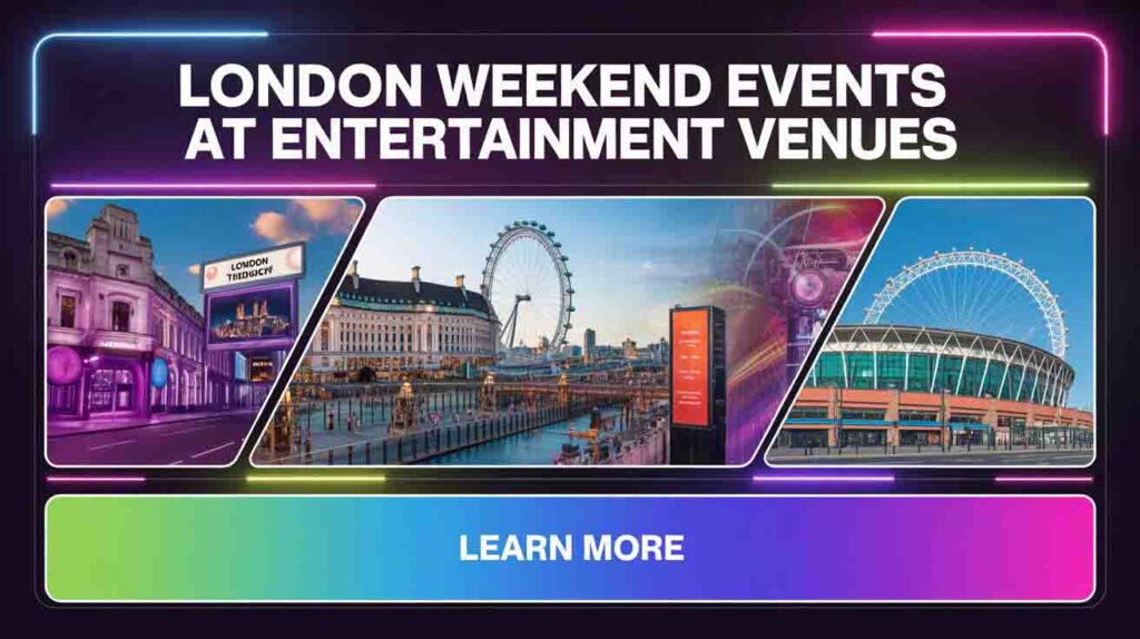 London Events at Entertainment Venues - banner