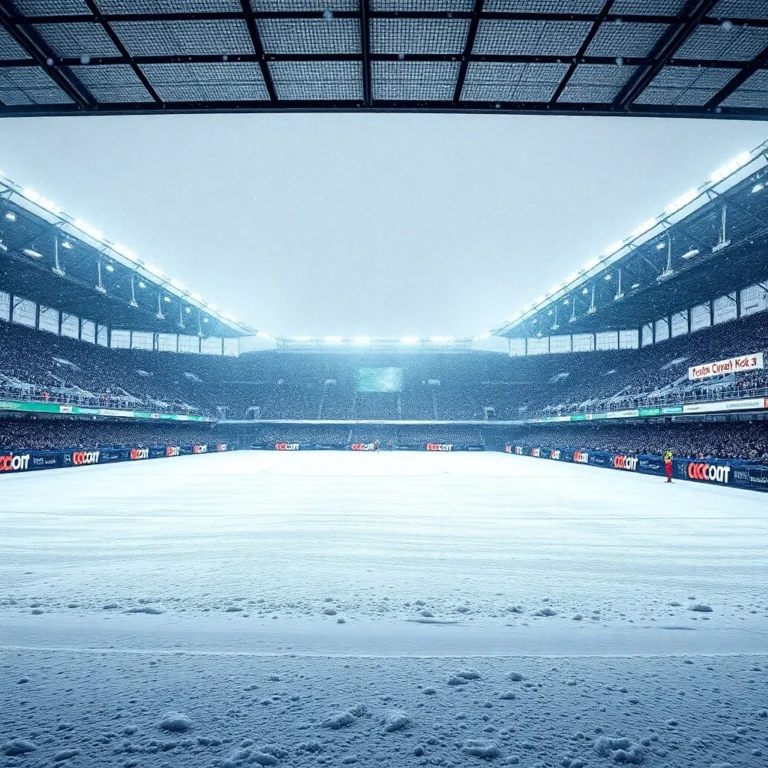 Weekend Football Fixtures Hit by Winter Freeze