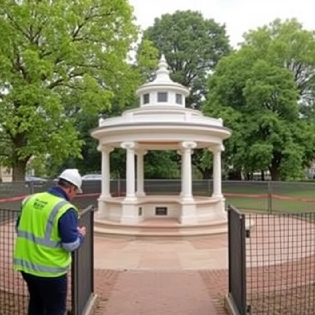 DORKING BEGINS CONSTRUCTION ON COVID MEMORIAL BANDSTAND