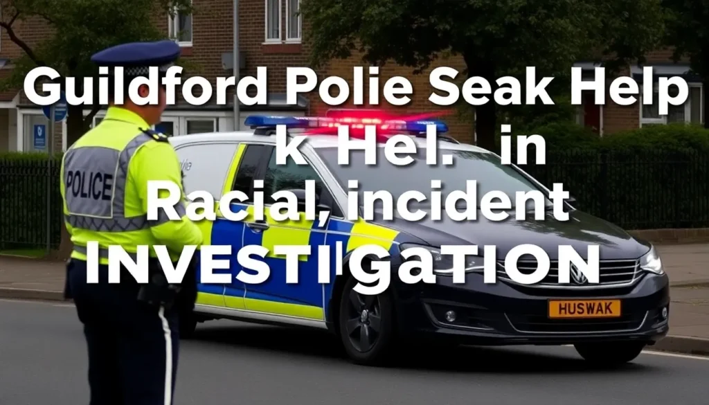GUILDFORD POLICE SEEK HELP IN RACIAL INCIDENT INVESTIGATION