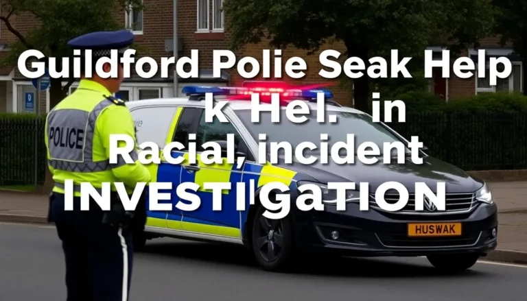 GUILDFORD POLICE SEEK HELP IN RACIAL INCIDENT INVESTIGATION