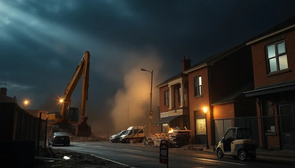 GUILDFORD NEIGHBOURHOOD REVITALIZED: DEMOLITION UNDERWAY
