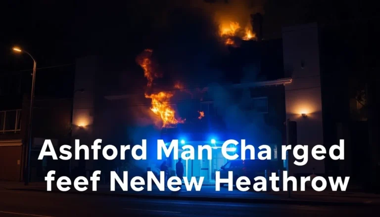 ASHFORD MAN CHARGED AFTER HOTEL FIRE NEAR HEATHROW