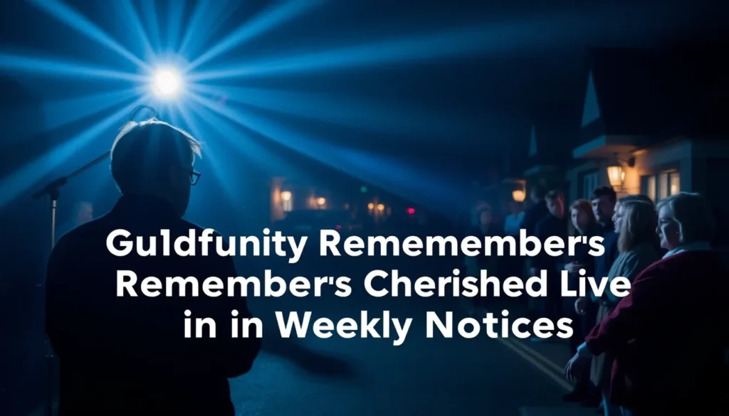 GUILDFORD COMMUNITY REMEMBERS CHERISHED LIVES IN WEEKLY NOTICES
