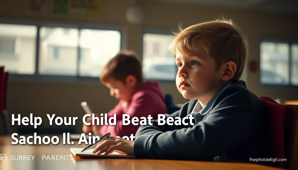 SURREY PARENTS: HELP YOUR CHILD BEAT BACK-TO-SCHOOL ANXIETY
