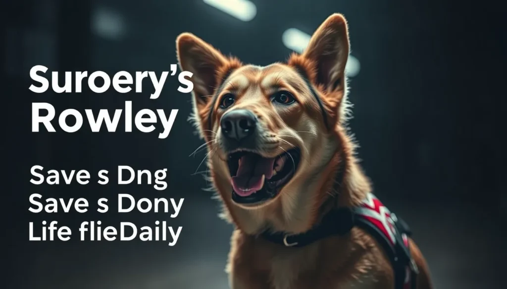 SURREY'S ROWLEY HONOURED: ASSISTANCE DOG SAVES OWNER'S LIFE DAILY