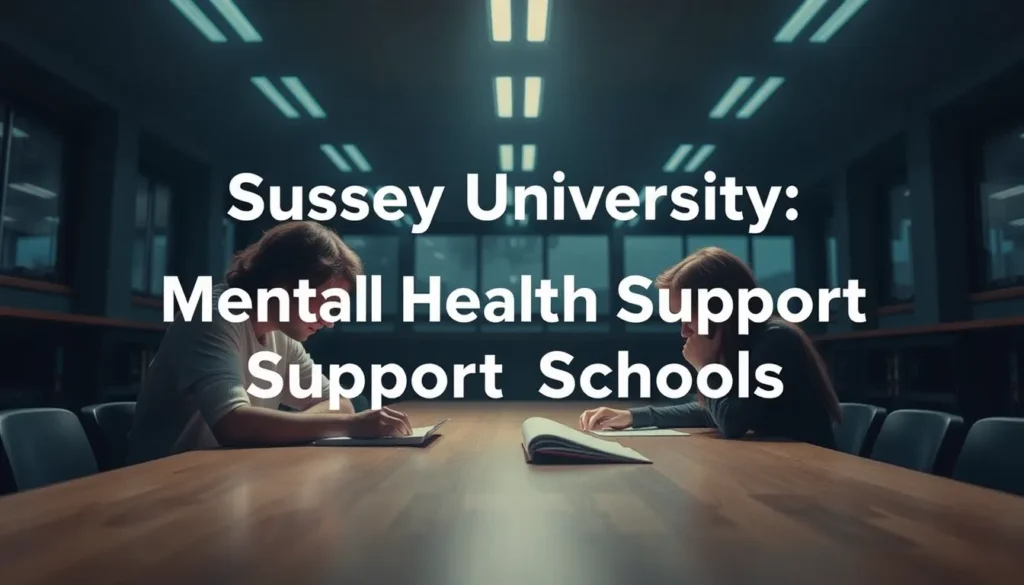SUSSEX UNIVERSITY LAUNCHES MENTAL HEALTH SUPPORT GUIDE FOR SCHOOLS